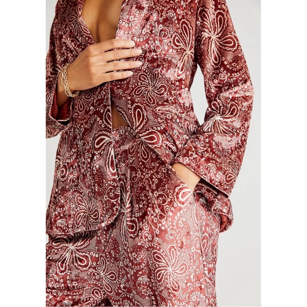 Free People MINKPINK Paisley Velvet Suit